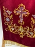 Накидка "Хрест квітка" на аналой, з дорогою бахрамою