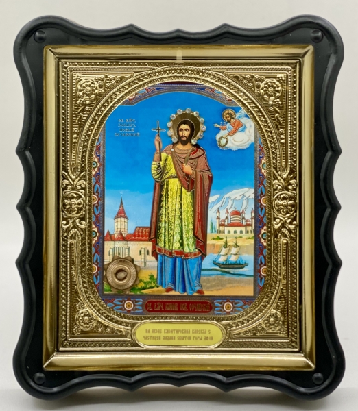 Икона св. вмч. Иоанн Сочавский 28х24х3,5