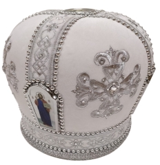 Митра  Крест белая