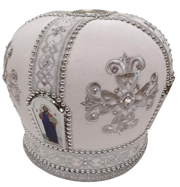 Митра Крест белая