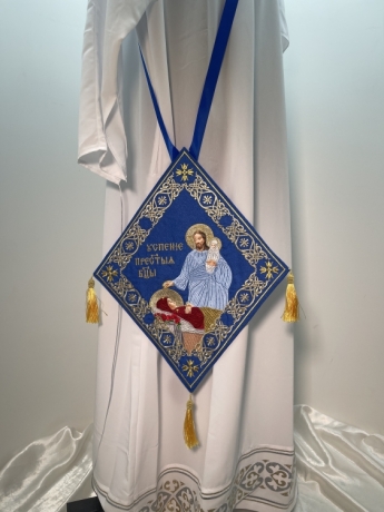 Палиця вишита з іконою "Успіння Пресвятої Богородиці"