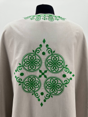 Облачення священника грецький крій, вишите на льон  - габардині з пришивним галуном, вишивка &quot;Антична&quot;