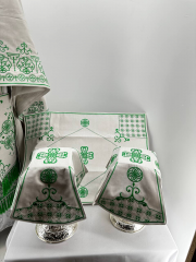 Облачення священника грецький крій, вишите на льон  - габардині з пришивним галуном, вишивка &quot;Антична&quot;