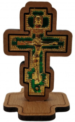 Хрест метал. у дереві на підставці 5,5х3,5см