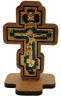 Крест метал. в дереве на подставке (бр.) 