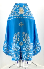 Облачение священника, вишитое на габардине, вишивка "Роза" с вишитим галуном