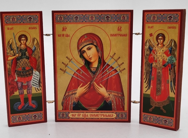 Складень Богородиці "Семистрільна"