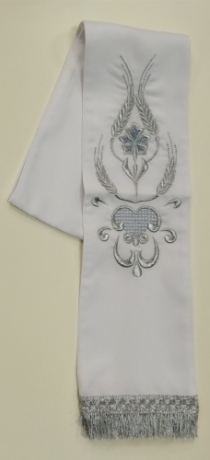 Закладка  "Василёк"  белая 