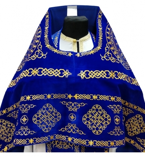 Облачение священника, вышитое на бархате, вишивка