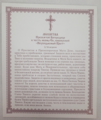 Ікона Богородиці &quot;Нев'янучий цвіт&quot; З. Ф.