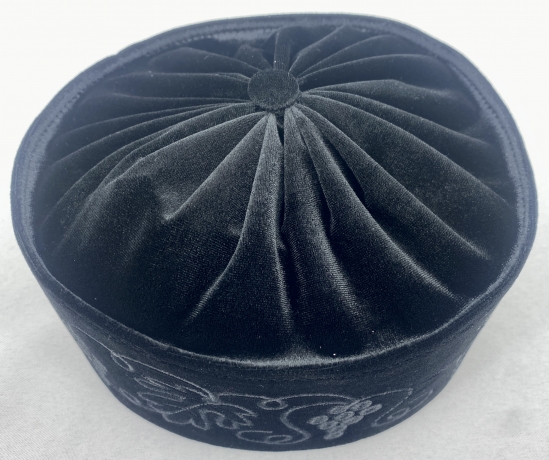 Скуфія грецька, тканина тягучка з вишивкою "виноград"