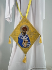 Палиця вишита з іконою св. чуд. Спірідон Тріміфутський