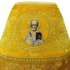 Облачення священника комбіноване з парчі, з вишитим опліччям, вишивка &quot;Коло&quot;