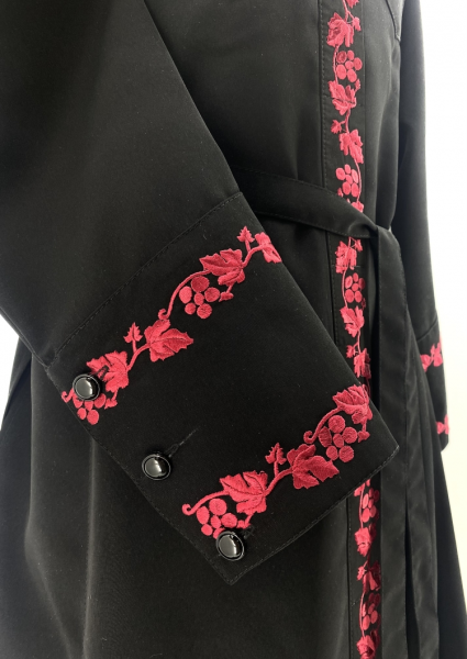 Підрясник платєвий, з вишивкою, тканина мокрий шовк