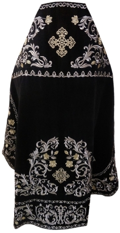 Облачення священника, вишите на бархате, вишивка "Троянда" з вишитим галуном