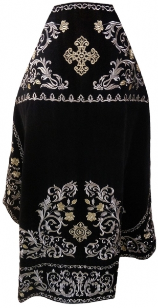 Облачение священника, вишитое на бархате, вишивка