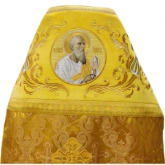 Облачення священника комбіноване з парчі &quot;Ажурний хрест&quot;, з вишитим опліччям, вишивка &quot;Новий візерунок&quot;