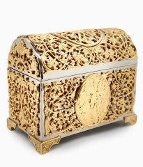 Ящик хрестильний, нікель - золото 15х8х13