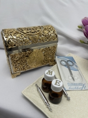 Ящик хрестильний, нікель - золото 15х8х13
