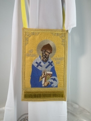 Набедренник вишитий з іконою св. чуд. Спірідон Тріміфутський