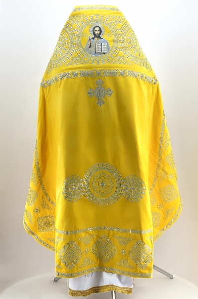 Облачення священника, вишите на оксамиті, вишивка "Коло" з вишитим галуном