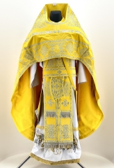 Облачення священника, вишите на оксамиті, вишивка &quot;Коло&quot; з вишитим галуном