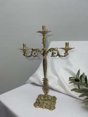 Підсвічник настільний, на 3 свічки, латунь, 33,5х25 №12 - 1