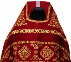 Облачення священника, вишите на оксамиті, вишивка &quot;Коло&quot; з вишитим галуном