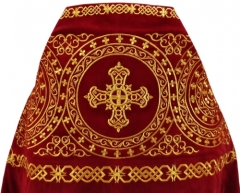 Облачення священника, вишите на оксамиті, вишивка &quot;Коло&quot; з вишитим галуном