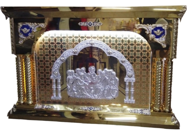 Риза на престол 100х100 (внутр.) з лазерною різкою, литвом та підсвіткою