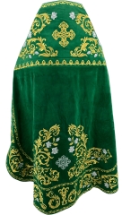 Облачение священника, вишитое на бархате, вишивка "Роза" с вишитим галуном