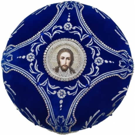 Митра  "Крест у венце"  синяя